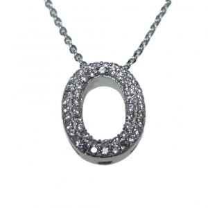 Stříbrný náhrdelník - ovál
